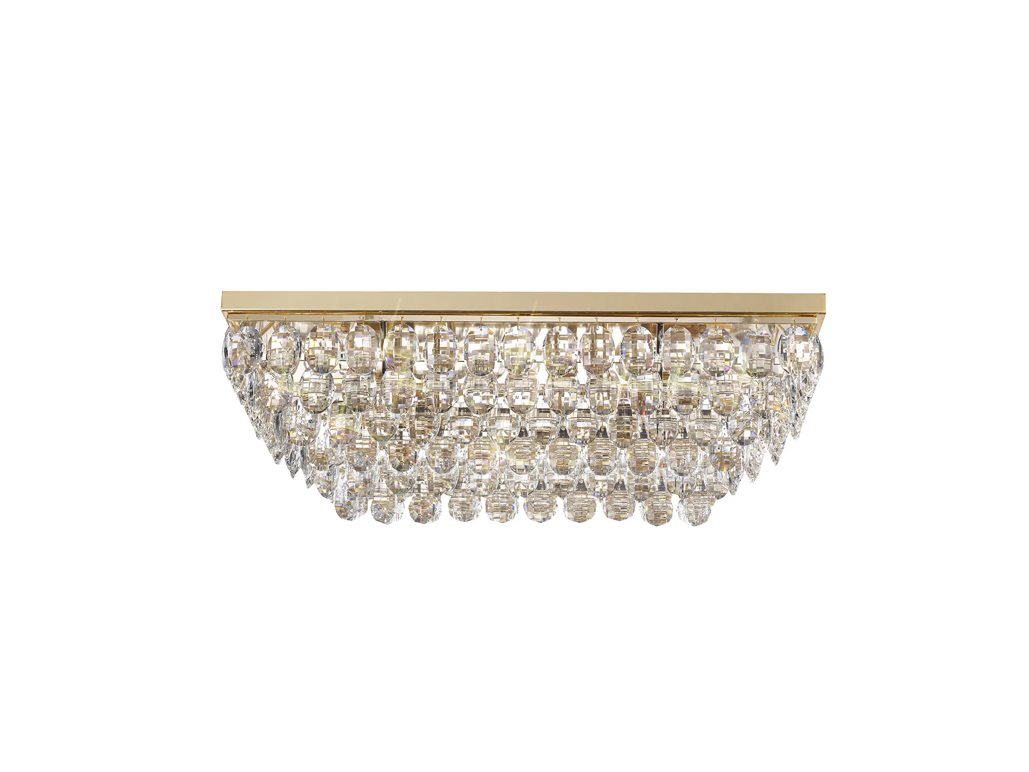 Coniston Linear Flush Ceiling 5 Light French Gold IL32826  Diyas Coniston French Gold